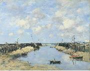 Eugene Boudin The Entrance to Trouville Harbour Spain oil painting artist